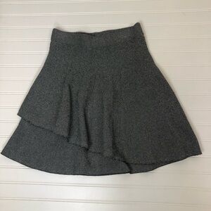 Zara Basic Collection  Gray Double Layer Flare Skirt Size Small